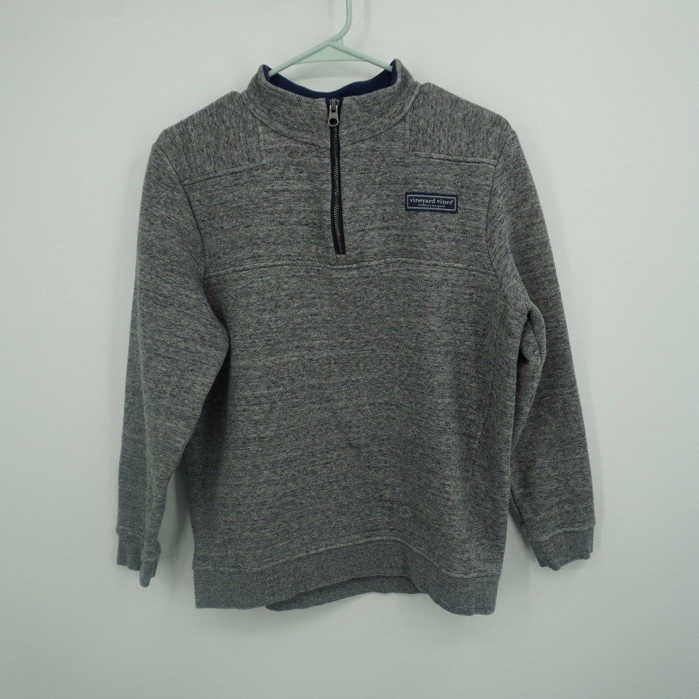 Vineyard Vines The Shep Shirt Mens‎ Size S Gray Quarter Zip Pullover Heathered